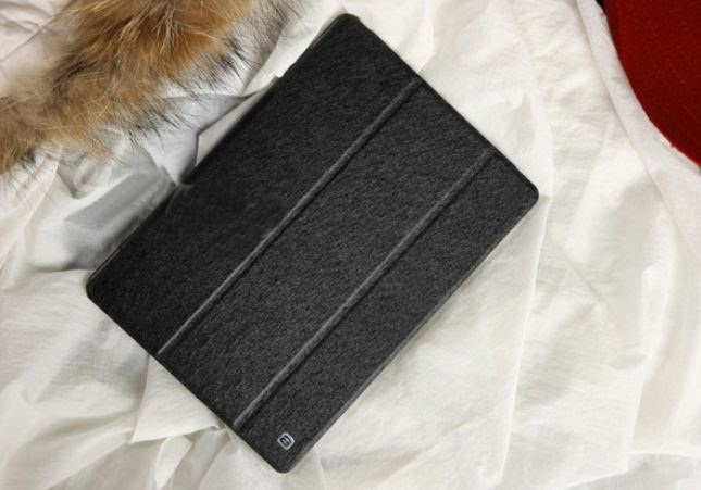 เคส Ipad mini แบบ Smart case สุดหรู 2 ชิ้น เคสแม่เหล็ก เปิดปิด อัตโนมัติ Auto Wake Up Sleep สีดำ บลัชออน ด้านหลังเป็น เคสใส โชว์เครื่อง 77054_1