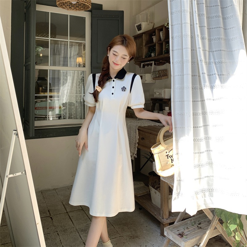 เดรสแขนสั้น มีไซส์ L-4XLอก 38-47 นิ้ว ใส่ได้ทั้งสาวหุ่นดีน่ารักจนถึงสาวอวบพลัสไซส์ จัดส่งฟรี! ทักแชทสั่งซื้อ