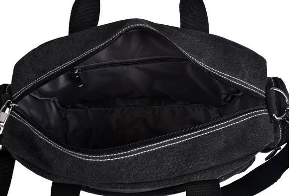 กระเป๋าสะพายข้าง กระเป๋า ผ้าแคนวาส ใส่เอกสาร ใส่ Notebook กระเป๋าอเนกประสงค์ แนวเซอร์ ๆ ใช้ได้ทุกสถานการณ์ สีดำ น้ำตาล หลากสี 528113