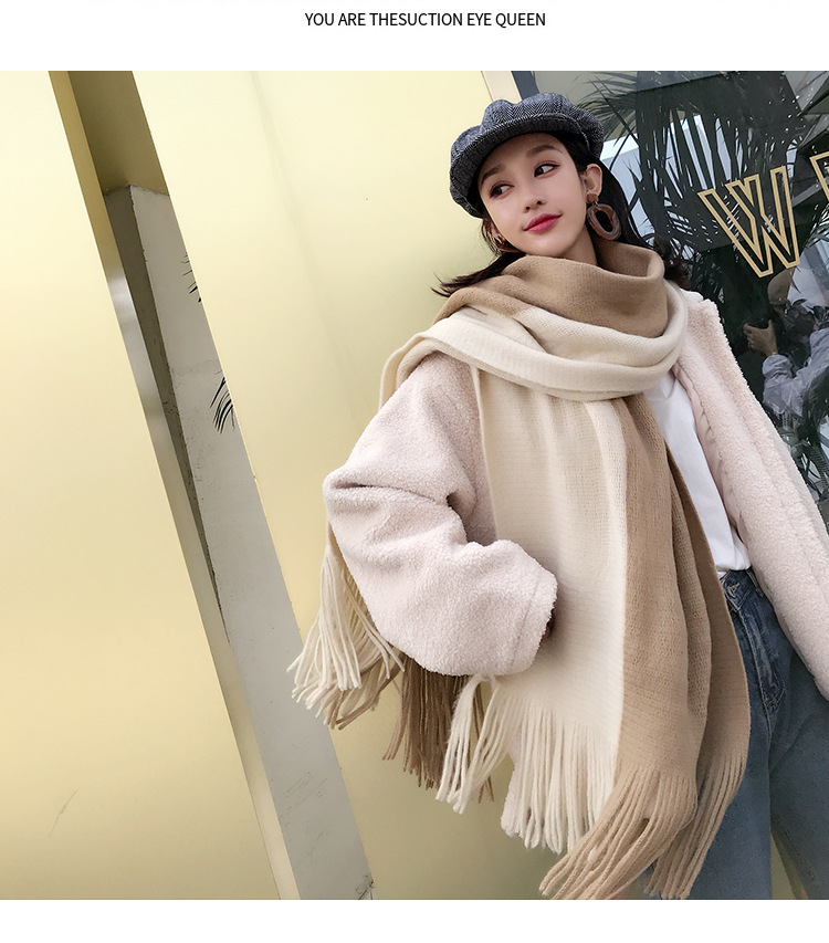 ผ้าพันคอไหมพรม ผืนใหญ่ สไตล์เกาหลี ผ้านุ่ม ใส่ได้ทั้งผู้ชายและผู้หญิง พร้อมส่ง same pic