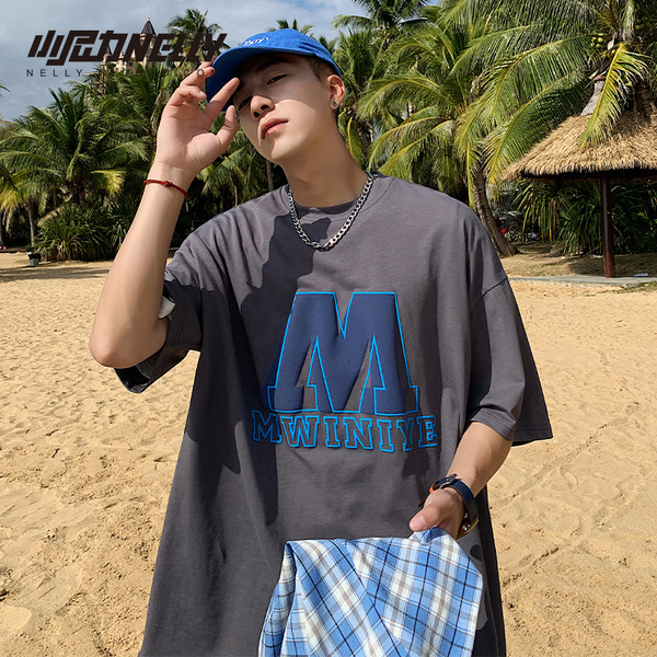 เสื้อยืดคอกลม ผู้ชาย เสื้อยืดผู้ชายเกาหลี เสื้อยืดเกาหลี แบรนด์ NELLY