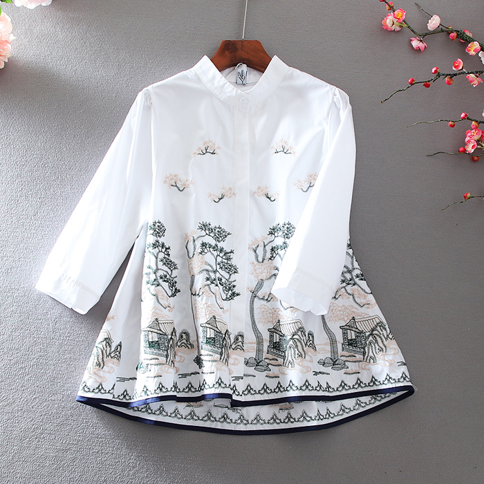 เสื้อผ้าฝ้าย เสื้อผ้าลินิน เสื้อฟรีไซส์ ปักลายสวยๆด้วยด้าย สไตล์VINTAGE มีขนาดไซส์เดียว สำหรับอก 35-40 นิ้ว