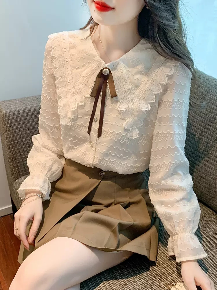 เสื้อลูกไม้ เสื้อเชิ้ตแขนยาว