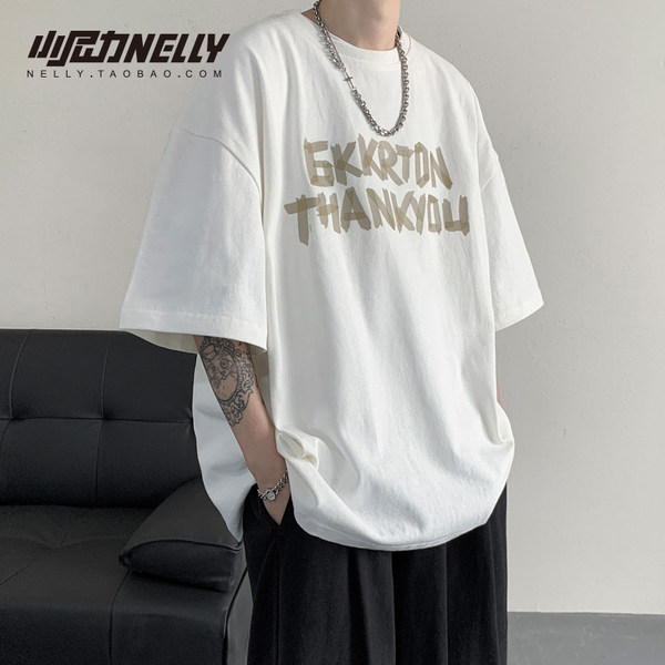เสื้อยืดคอกลม ผู้ชาย เสื้อยืดผู้ชายเกาหลี เสื้อยืดเกาหลี แบรนด์ NELLY