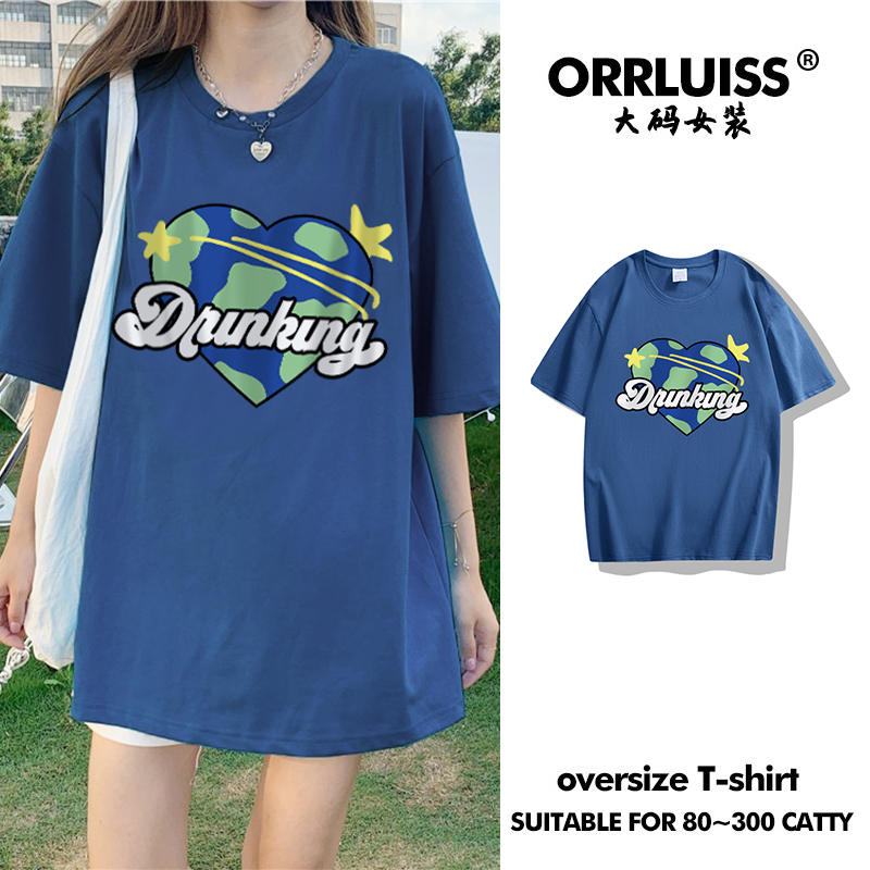 เสื้อโอเวอร์ไซส์เกาหลี เสื้อยืดพลัสไซส์ เสื้อยืดคนอ้วน เสื้อยืดโอเวอร์ไซส์ผู้หญิง