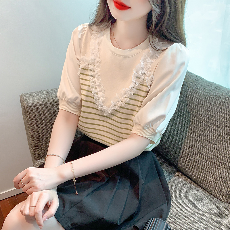 เสื้อผ้าวัยรุ่นเกาหลี เสื้อยืดวัยรุ่นผู้หญิง มีขนาด S M L XL