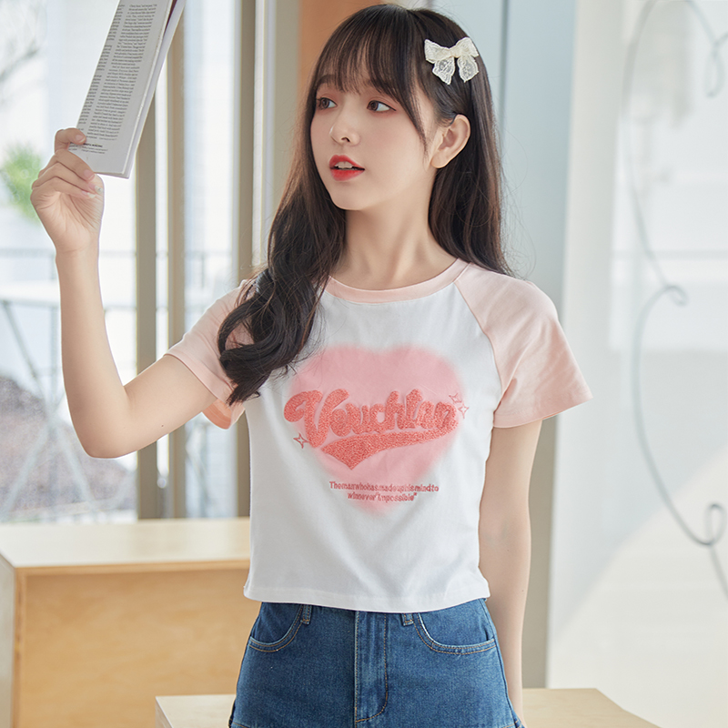 เสื้อผ้าวัยรุ่นเกาหลี เสื้อยืดวัยรุ่นผู้หญิง มีขนาด S M L XL