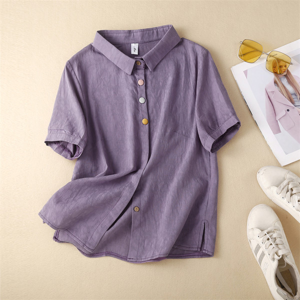 เสื้อลินิน แบบเสื้อสวยๆ เสื้อผ้าฝ้ายลินิน เสื้อเชิ้ตผ้าลินิน BY LININ