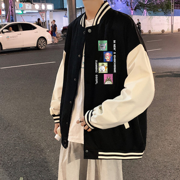เสื้อแจ็คเก็ตเบสบอล เสื้อคลุม เสื้อแขนยาวสไตล์เกาหลี