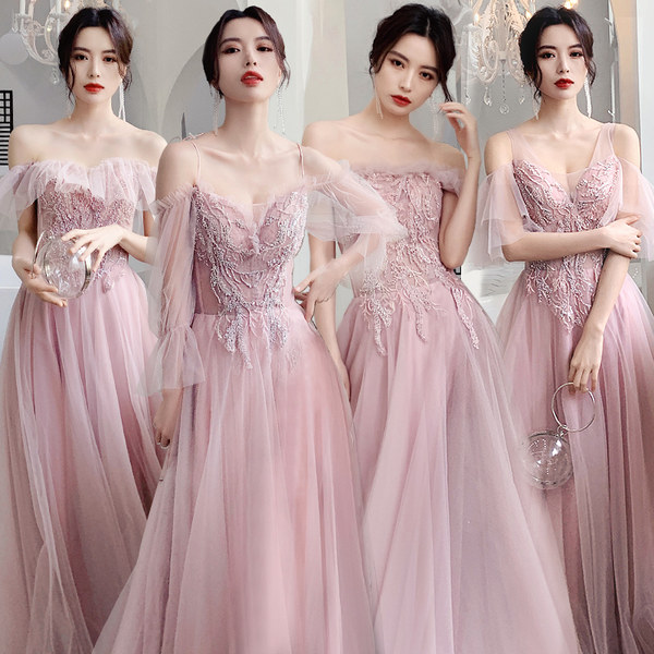ชุดเพื่อนเจ้าสาวสีชมพู ชุดเพื่อนเจ้าสาว ชุดไปงานแต่งงาน