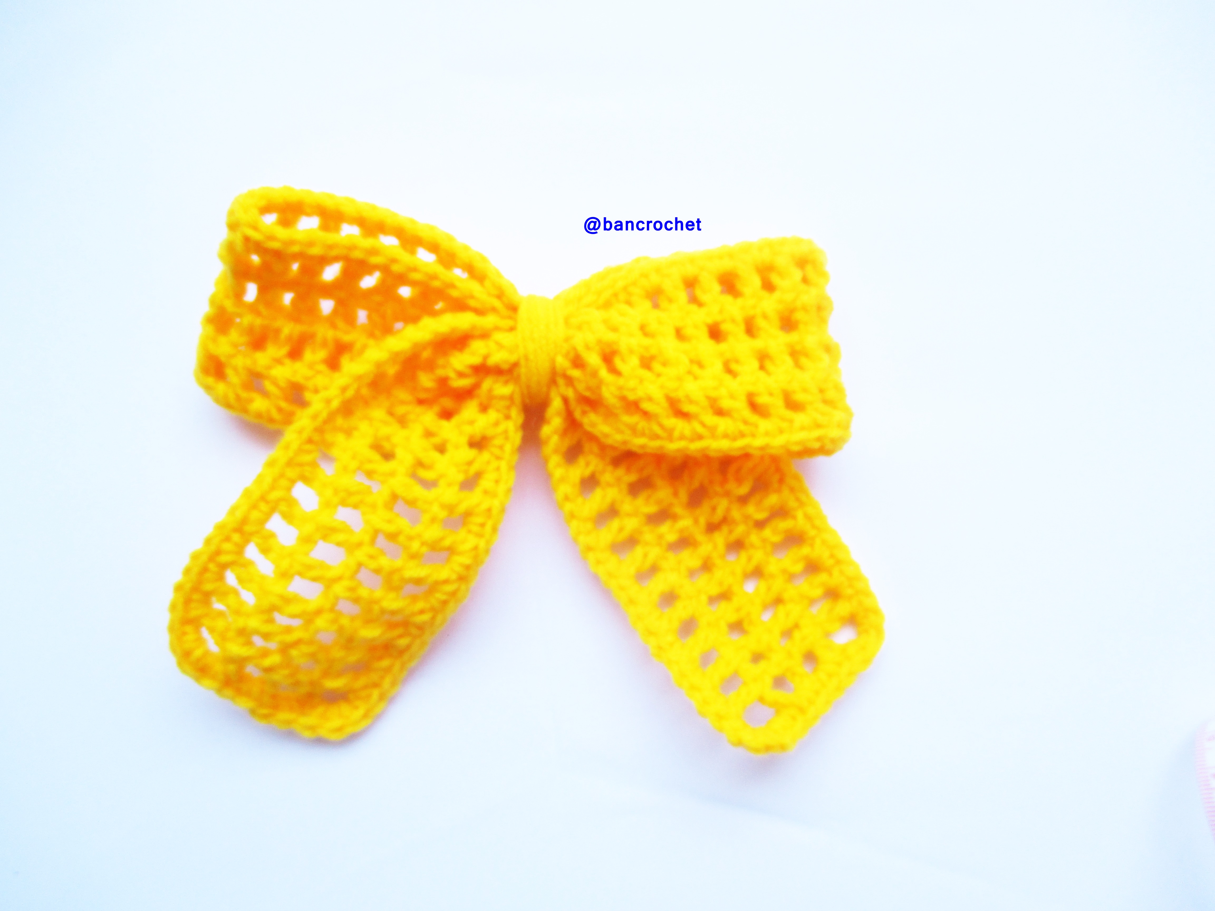 Bancrochet โบว์ถักโครเชต์ Crochet Bow หลากสี 3x5 นิ้ว
