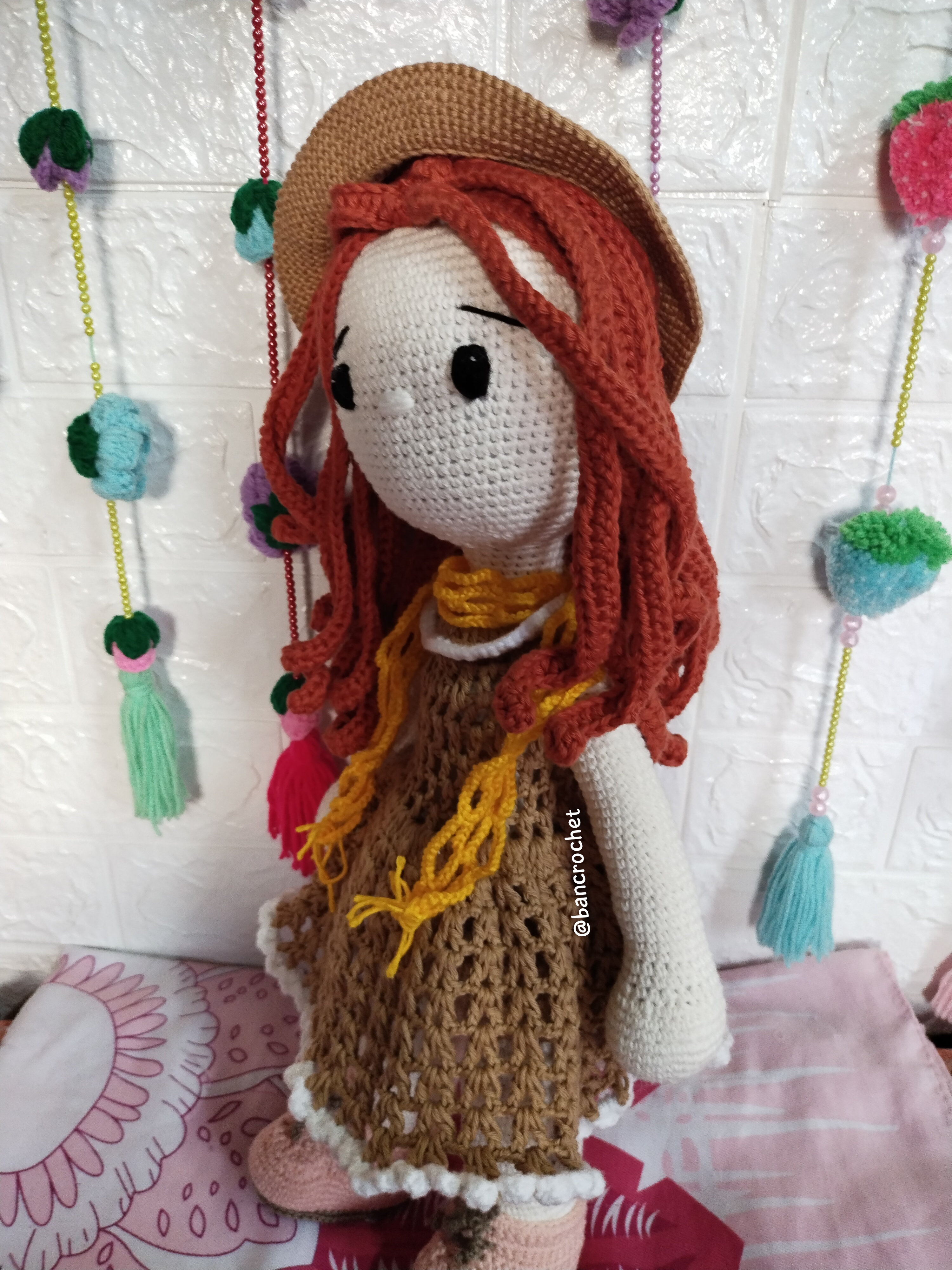 Bancrochet ตุ๊กตาถักรูปคน Crochet Doll หลากสี 14 inch