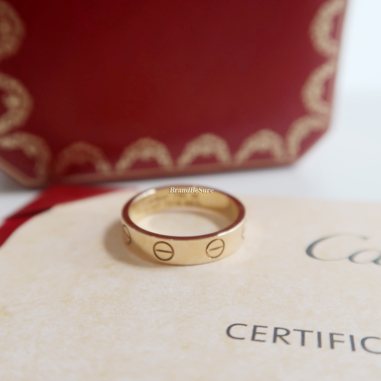 Cartier Yellow Gold Love Small Rings Size : 48