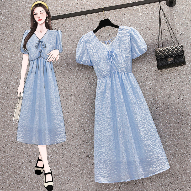 เดรสแขนสั้น มีไซส์ L-4XLอก 38-47 นิ้ว ใส่ได้ทั้งสาวหุ่นดีน่ารักจนถึงสาวอวบพลัสไซส์ จัดส่งฟรี! ทักแชทสั่งซื้อ