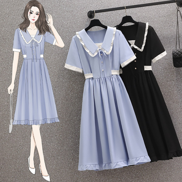 เดรสคนอ้วน เดรสสาวอวบ ชุดเดรสคนอ้วนวัยรุ่น BY PLUS SIZE Girl
