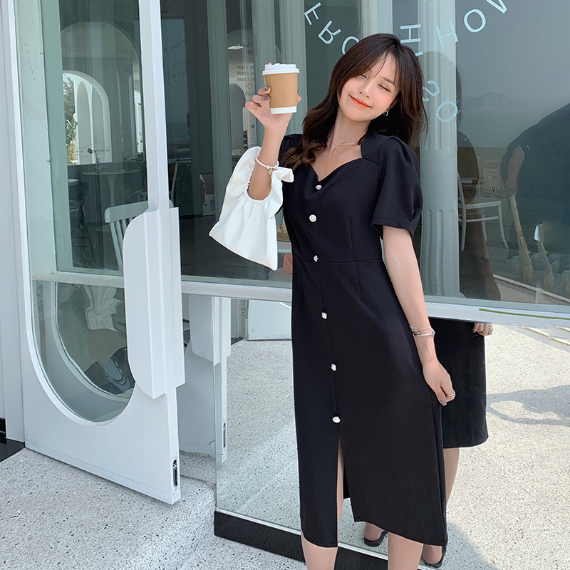 เดรสแขนสั้น มีไซส์ L-4XLอก 38-47 นิ้ว ใส่ได้ทั้งสาวหุ่นดีน่ารักจนถึงสาวอวบพลัสไซส์