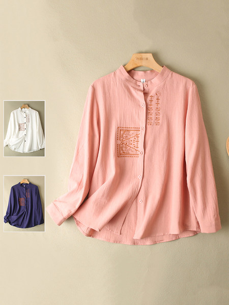 เสื้อลินิน เสื้อผ้าฝ้ายลินิน เสื้อเชิ้ตผ้าลินิน