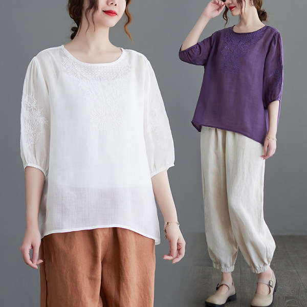 เสื้อลินิน แบบเสื้อสวยๆ เสื้อผ้าฝ้ายลินิน เสื้อเชิ้ตผ้าลินิน BY LININ