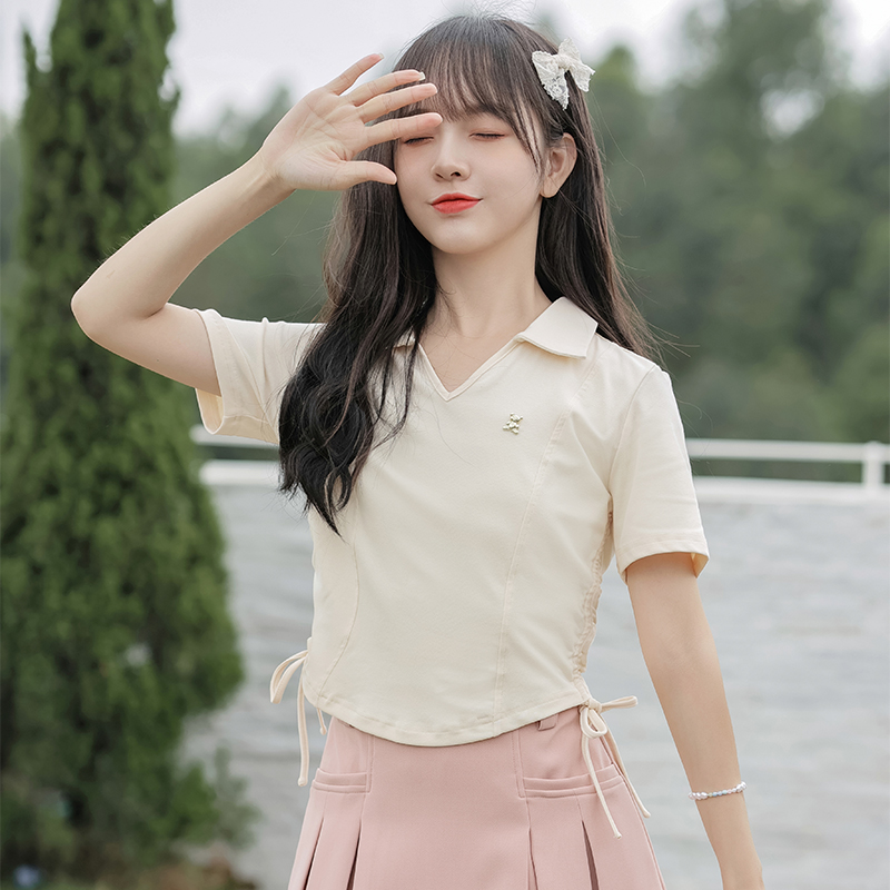 เสื้อผ้าวัยรุ่นเกาหลี เสื้อยืดวัยรุ่นผู้หญิง มีขนาด S M L XL