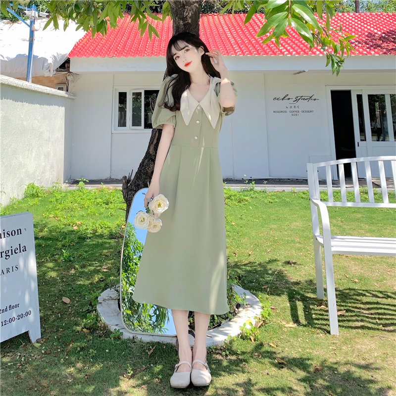 เดรสวัยรุ่น-เดรสคนอ้วนวัยรุ่น L-4XL(อก38-46 นิ้ว)