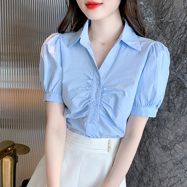 เสื้อลูกไม้ แขนสั้น