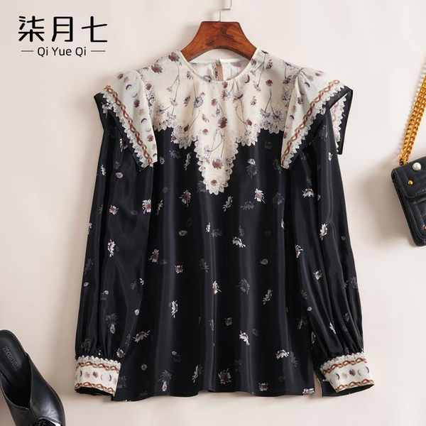 เสื้อเชิ้ตลายดอกผู้หญิง เสื้อเชิ้ตสาววัยผู้ใหญ่ ขายเสื้อผ้าแฟชั่นสุภาพสตรีวัยผู้ใหญ่