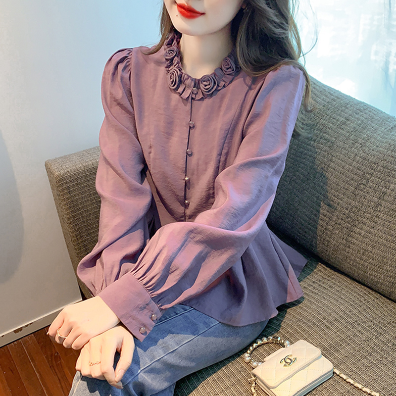 เสื้อเชิ้ตผู้หญิงแขนยาว เสื้อเชิ้ตผู้หญิงใส่ทํางาน 390 บาทต่อชิ้น ฟรีค่าจัดส่ง