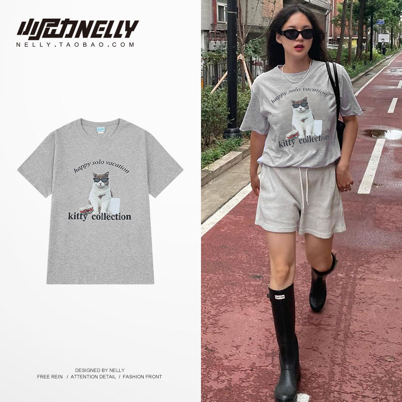 เสื้อยืดคอกลม ผู้ชาย เสื้อยืดผู้ชายเกาหลี เสื้อยืดเกาหลี แบรนด์ NELLY