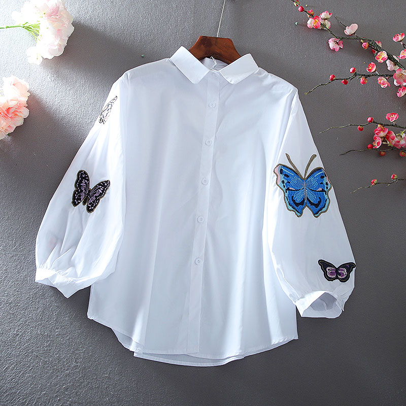 เสื้อลินิน เสื้อผ้าฝ้ายลินิน เสื้อเชิ้ตผ้าลินิน ปักลายสวยๆด้วยด้าย สไตล์VINTAGE BY Dreamroom