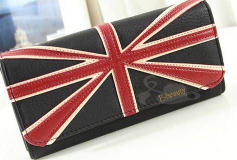 กระเป๋าสตางค์ผู้หญิง ใบยาว กระเป๋าสตางค์ Uk ลายธงชาติอังกฤษ สวยเก๋ มีสไตล์ มีสีน้ำเงิน และ สีดำ ใส่ของได้เยอะ ดูแล รักษาง่าย 138780