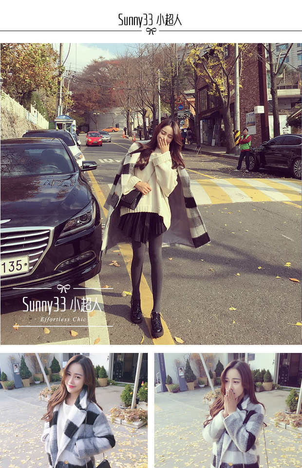 เสื้อโค้ทกันหนาว สไตล์ยุโรป ดีไซน์หรู ขนสังเคราะห์ บุซับในกันลม พร้อมส่งค่า same pic