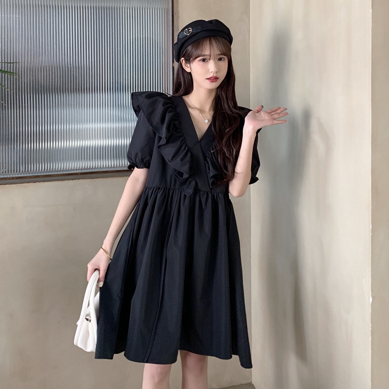 เดรสวัยรุ่น-เดรสคนอ้วนวัยรุ่น L-4XL(อก38-46 นิ้ว)
