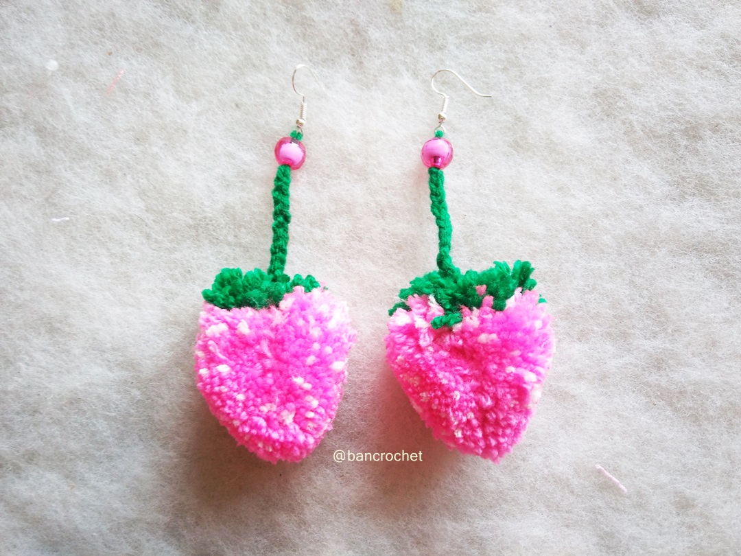 Bancrochet ต่างหูถักโครเชต์ crochet earring หลากสี 4-6 นิ้ว