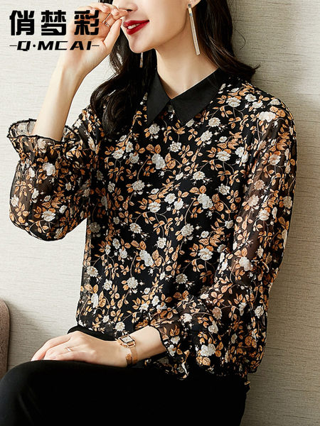 เสื้อเชิ้ต เสื้อเชิ้ตชีฟอง ลายสวยๆฟรีค่าส่ง