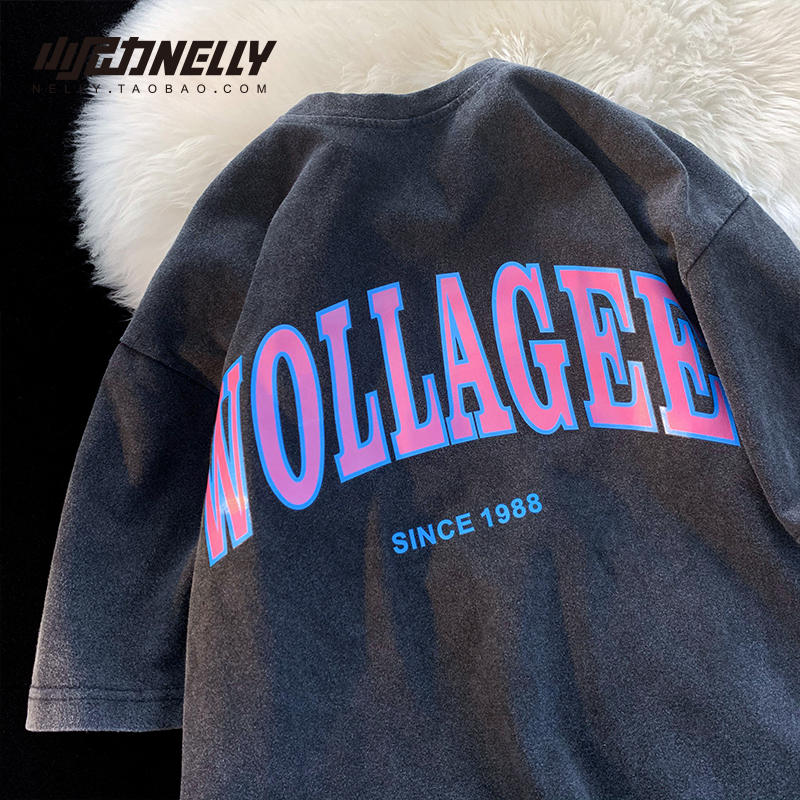 เสื้อยืดคอกลม ผู้ชาย เสื้อยืดผู้ชายเกาหลี เสื้อยืดเกาหลี แบรนด์ NELLY