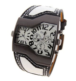 นาฬิกาข้อมือผู้ชาย สายหนัง แนว Sport Military ของขวัญ สำหรับหนุ่ม นักกีฬา มาดเท่ แนว สปอร์ต สีแสบสัน สีคลาสสิค สีเหลือง แดง ฟ้า ขาว ดำ 393882