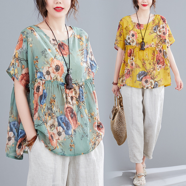 เสื้อผ้าฝ้ายสไตล์วินเทจ ใส่ตั้งแต่สาวผอม-สาวอวบ น้ำหนักตัว50-90 กิโลกรัม By Meimei plus size