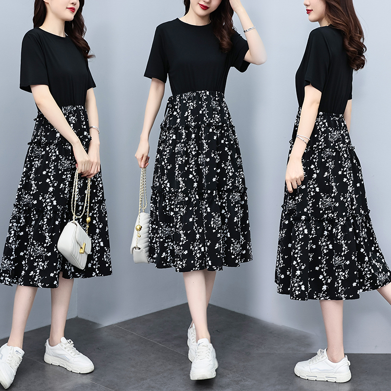 เดรสแขนสั้น มีไซส์ L-4XLอก 38-47 นิ้ว ใส่ได้ทั้งสาวหุ่นดีน่ารักจนถึงสาวอวบพลัสไซส์