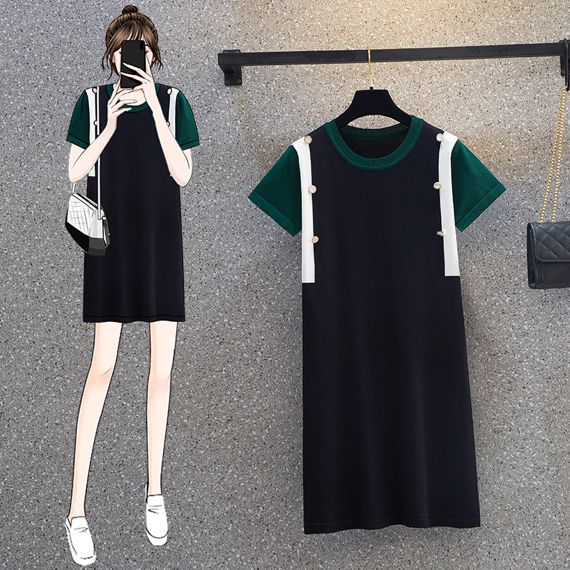 เดรสแขนสั้น มีไซส์ L-4XLอก 38-47 นิ้ว ใส่ได้ทั้งสาวหุ่นดีน่ารักจนถึงสาวอวบพลัสไซส์
