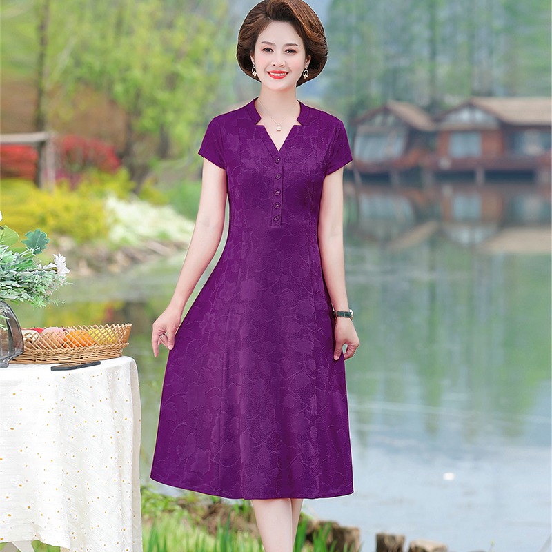 เดรสวัยผู้ใหญ่40-60ปีเดรสคุณแม่