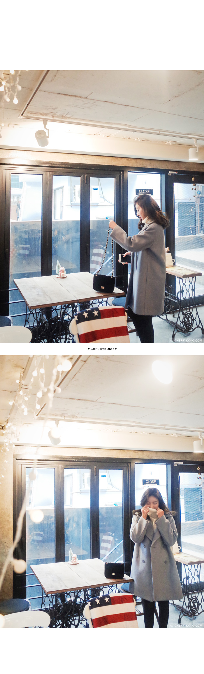 เสื้อโค้ทกันหนาว สไตล์เกาหลี หวานๆ ดีไซน์หรู งานดี ใส่ได้หลายแบบ ผ้าวูลเนื้อละเอียด บุซับในกันลม