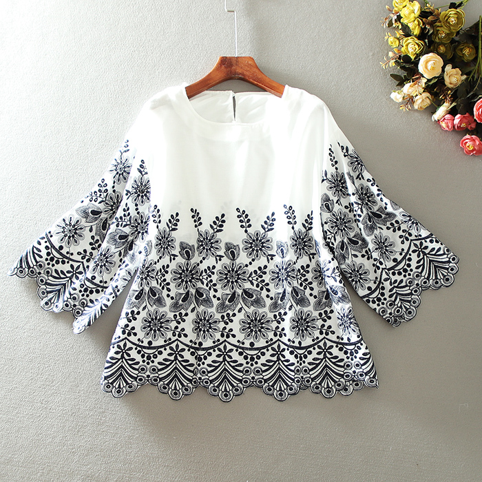 เสื้อผ้าฝ้าย เสื้อผ้าลินิน เสื้อฟรีไซส์ ปักลายสวยๆด้วยด้าย สไตล์VINTAGE มีขนาดไซส์เดียว สำหรับอก 35-40 นิ้ว