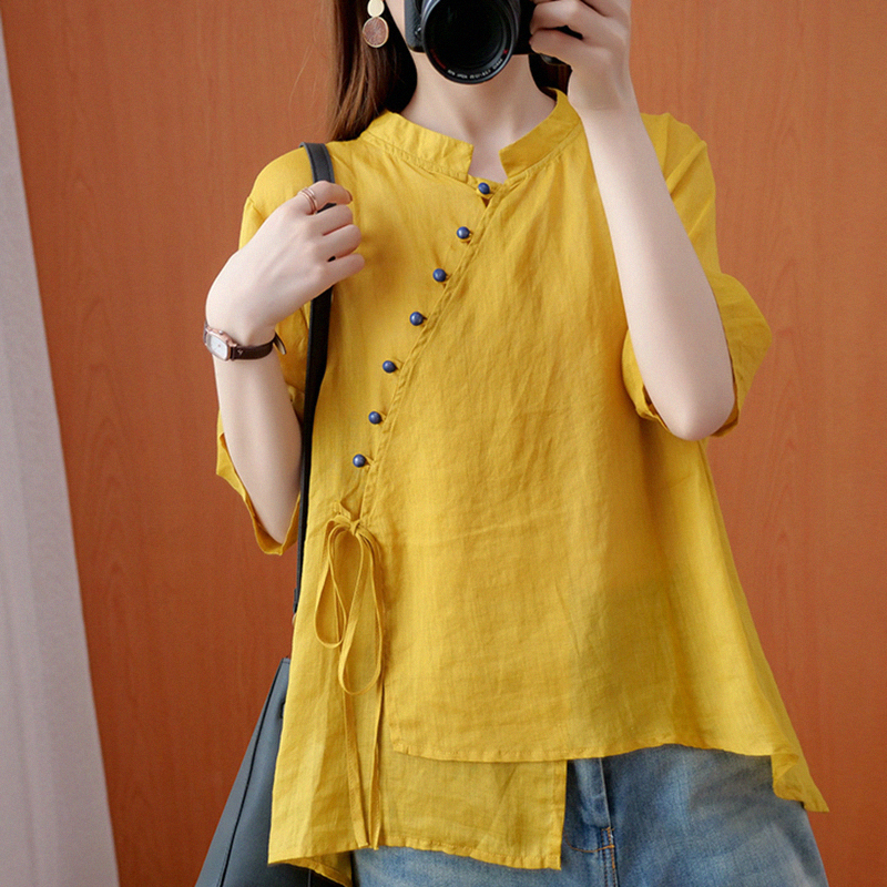 เสื้อลินิน เสื้อผ้าฝ้ายลินิน เสื้อเชิ้ตผ้าลินิน BY Zimo