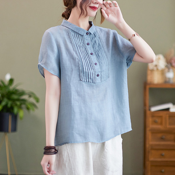 เสื้อลินิน แบบเสื้อสวยๆ เสื้อผ้าฝ้ายลินิน เสื้อเชิ้ตผ้าลินิน BY LININ