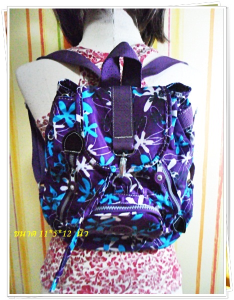 กระเป๋าสะพายหลัง กระเป๋าเป้ วัยรุ่น แบบแนว ๆ น่ารัก สีสันสดใส กระเป๋าเป้ ขนาดกลาง ใส่ของเที่ยว ใส่ของเรียน สีม่วงเข้ม ราคาถูก KP309