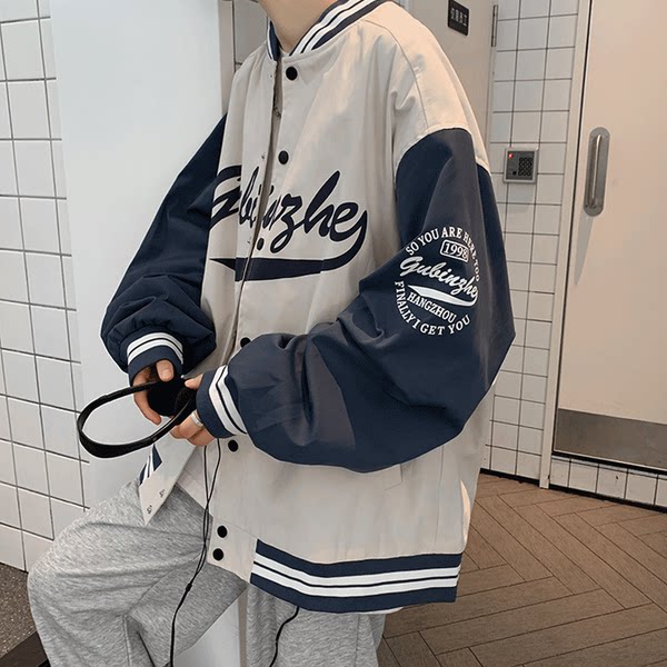 เสื้อแจ็คเก็ตเบสบอล เสื้อคลุม เสื้อแขนยาวสไตล์เกาหลี