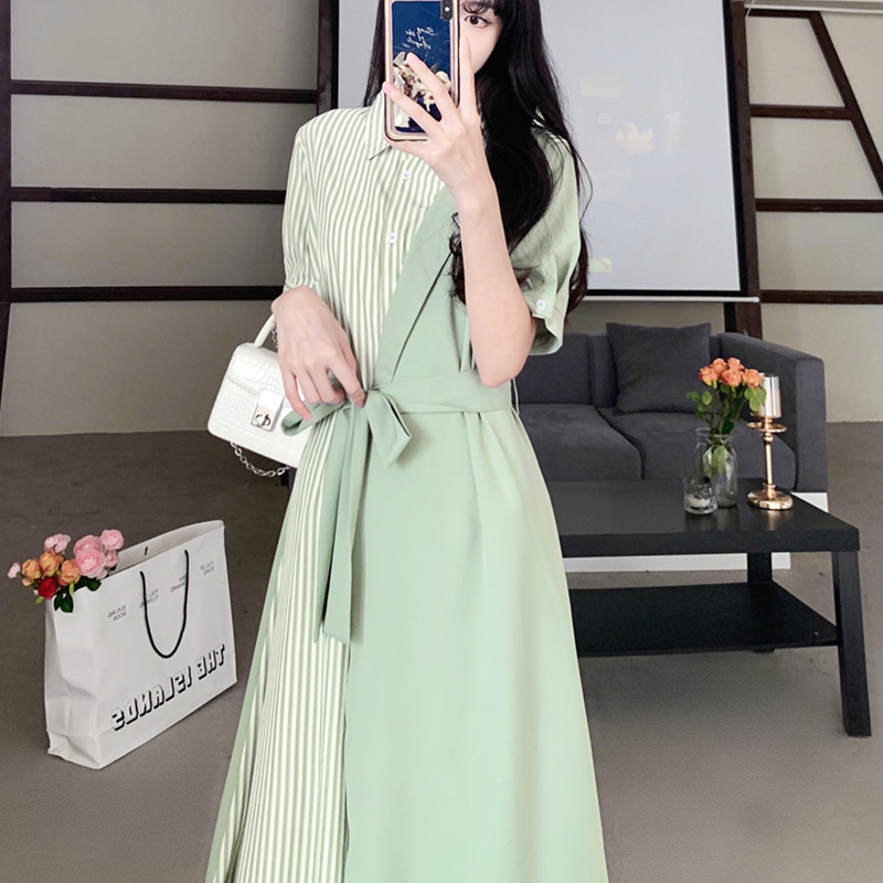 เดรสวัยรุ่น-เดรสคนอ้วนวัยรุ่น L-4XL(อก38-46 นิ้ว)