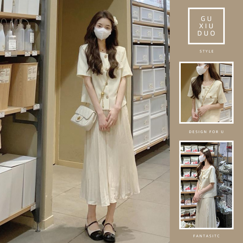 เดรสแขนสั้นมีไซส์L-4XLอก38-47นิ้ว