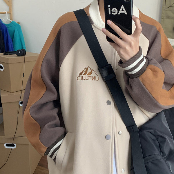 เสื้อแจ็คเก็ตเบสบอล เสื้อคลุม เสื้อแขนยาวสไตล์เกาหลี