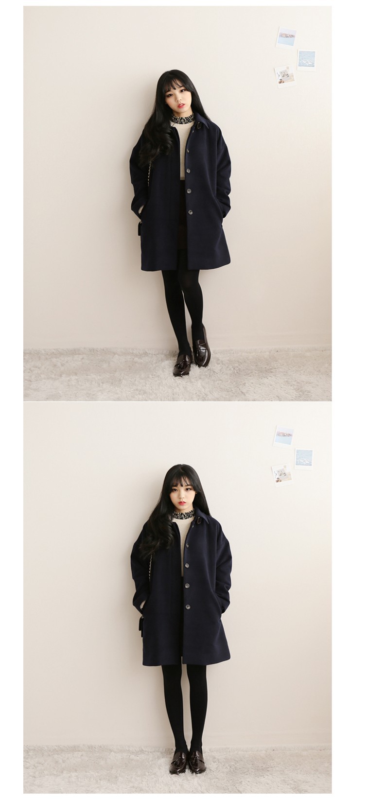 เสื้อโค้ทกันหนาว เรียบเก๋แต่ใส่ได้หลายแบบ ผ้าวูลเนื้อดีหนานุ่ม บุซับในกันลม พร้อมส่งจ้า